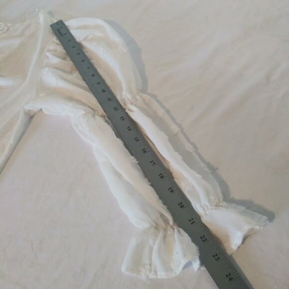 Ember women's size L white sheer cardigan sweater - Picture 10 of 16